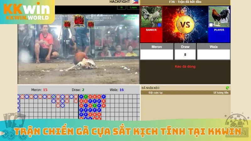 Trận chiến gà cựa sắt kịch tính tại KKWin